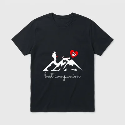 Bester Begleiter Wandern T-Shirt – Klassisches T-Shirt in Schwarz
