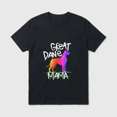 Deutsche Dogge Mama Oma T-Shirt – Klassisches T-Shirt in Schwarz
