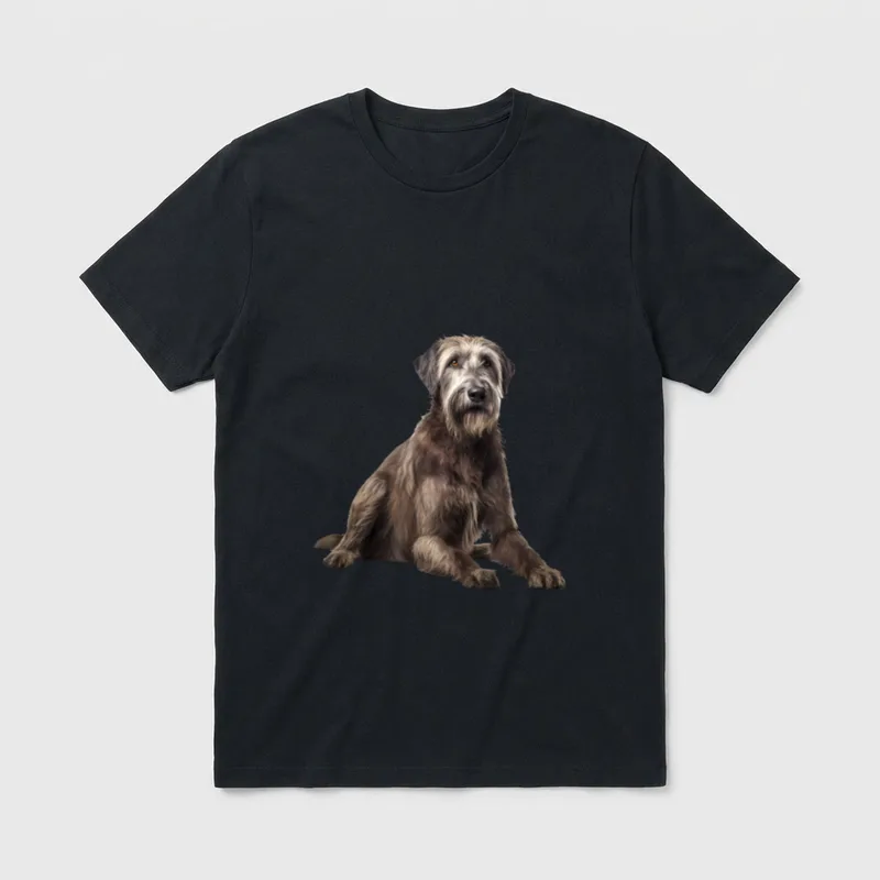 Irischer Wolfshund T-Shirt 1228 – Klassisches T-Shirt in Schwarz