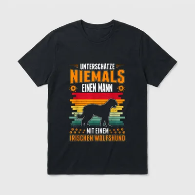 Irischer Wolfshund Mann Irish T-Shirt – Klassisches T-Shirt in Schwarz