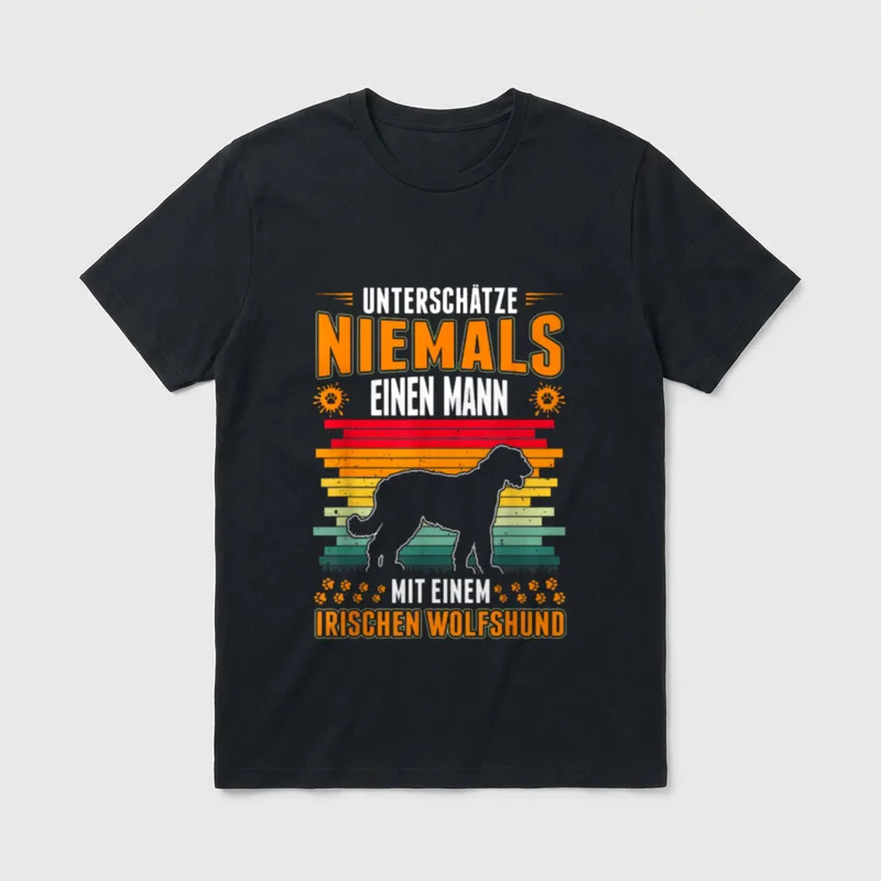Irischer Wolfshund Mann Irish T-Shirt – Klassisches T-Shirt in Schwarz