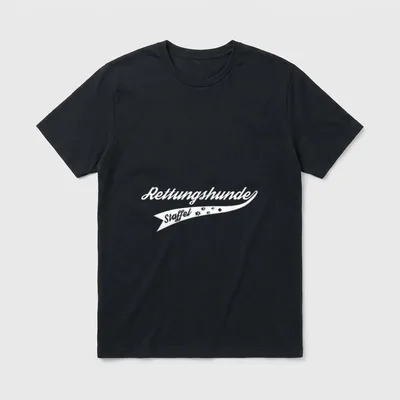 Rettungshundestaffel mit Hundepfoten T-Shirt – Klassisches T-Shirt in Schwarz