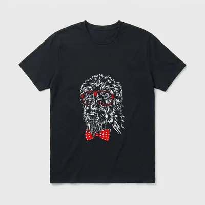 Lustiger Irischer Wolfshund Brille T-Shirt – Klassisches T-Shirt in Schwarz