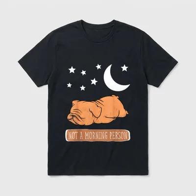 Bulldogge Hund Schlafshirt Pyjama T-Shirt – Klassisches T-Shirt in Schwarz