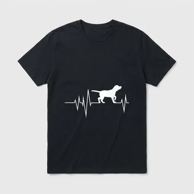Hundeliebhaber Haustier Herzschlag Hund T-Shirt – Klassisches T-Shirt in Schwarz