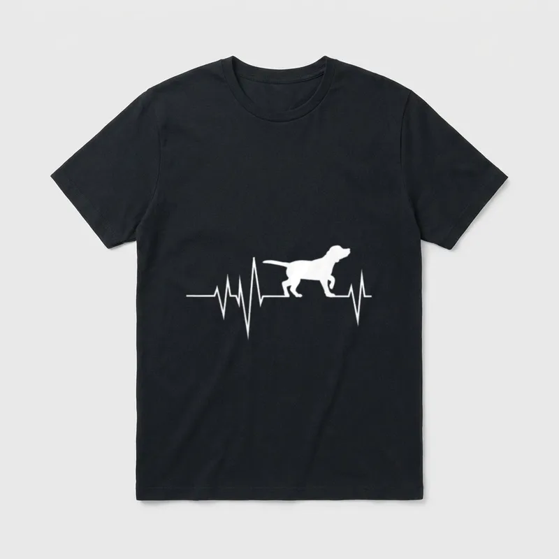 Hundeliebhaber Haustier Herzschlag Hund T-Shirt – Klassisches T-Shirt in Schwarz