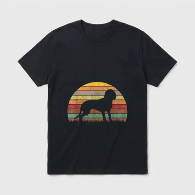 Hannoverscher Schweißhund Retro Gebirgsschweißhund T-Shirt – Klassisches T-Shirt in Schwarz