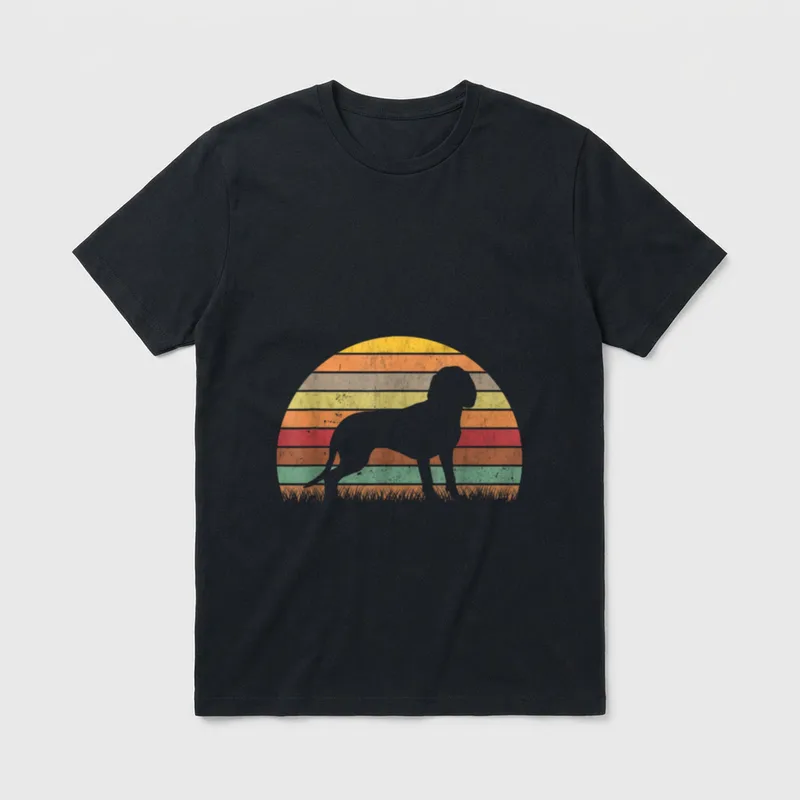 Hannoverscher Schweißhund Retro Gebirgsschweißhund T-Shirt – Klassisches T-Shirt in Schwarz