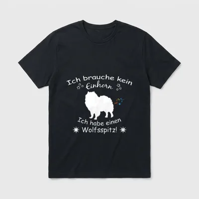 Wolfspitz Keeshond Hund T-Shirt – Klassisches T-Shirt in Schwarz