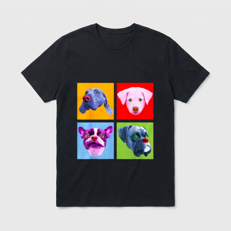 Bunte Hunde für Hundehalter T-Shirt – Klassisches T-Shirt in Schwarz