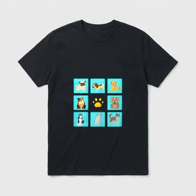 Hundefreunde Hunde Hundepfote div. T-Shirt – Klassisches T-Shirt in Schwarz