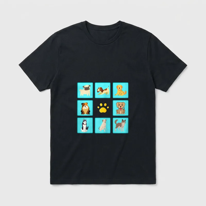 Hundefreunde Hunde Hundepfote div. T-Shirt – Klassisches T-Shirt in Schwarz