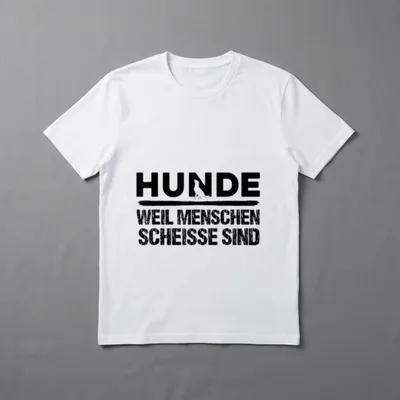 Hunde weil Menschen scheisse Lustige Hundesprüche T-Shirt – Klassisches T-Shirt in Schwarz