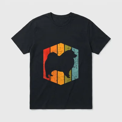 für Hundeliebhaber Retro Hund Vintage T-Shirt – Klassisches T-Shirt in Schwarz