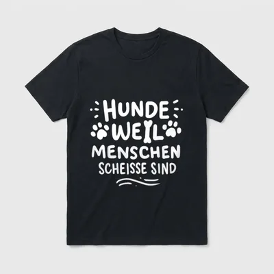 Hunde Hund Hundehalter Frauchen T-Shirt – Klassisches T-Shirt in Schwarz