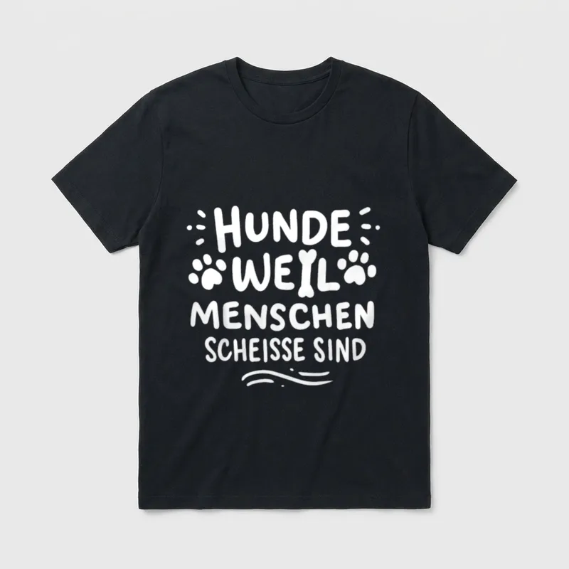 Hunde Hund Hundehalter Frauchen T-Shirt – Klassisches T-Shirt in Schwarz