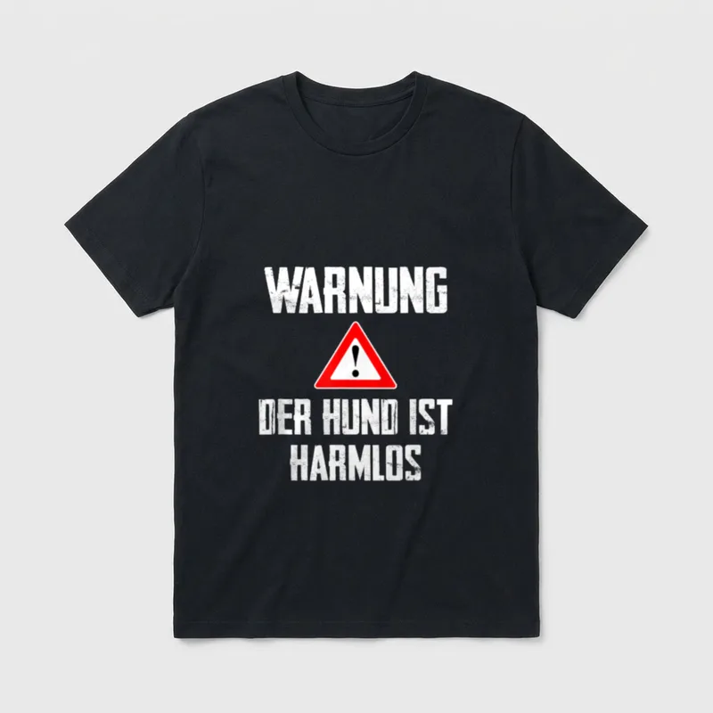 Warnung Der Hund Ist T-Shirt – Klassisches T-Shirt in Schwarz