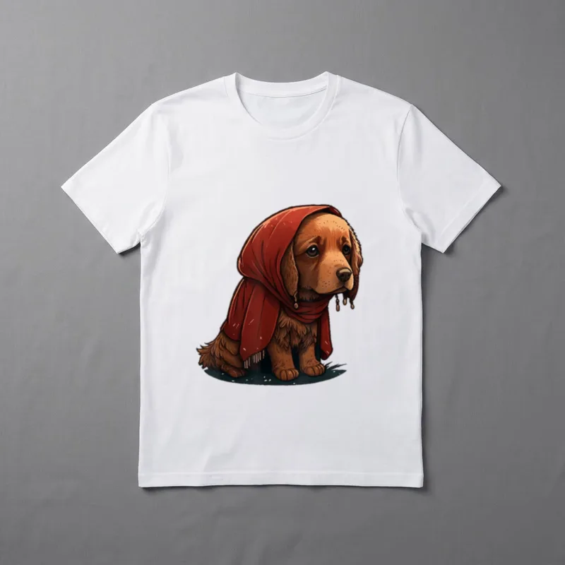Süßer trauriger Hund T-Shirt – Klassisches T-Shirt in Schwarz