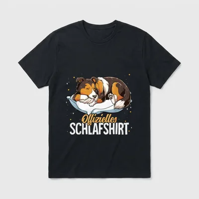Offizielles Schlafshirt Shetland Sheepdog T-Shirt – Klassisches T-Shirt in Schwarz
