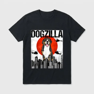 Lustiger Vintage Japanischer Dogzilla T-Shirt – Klassisches T-Shirt in Schwarz