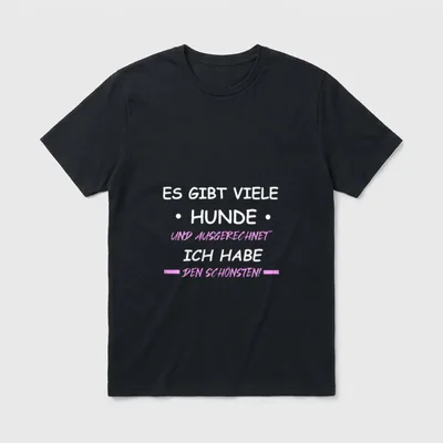 Es gibt viele Hunde T-Shirt – Klassisches T-Shirt in Schwarz