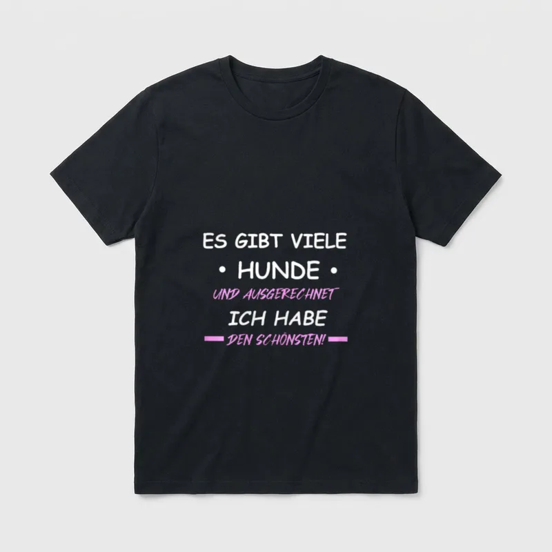 Es gibt viele Hunde T-Shirt – Klassisches T-Shirt in Schwarz