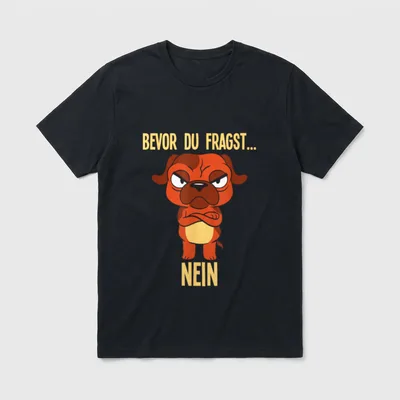 Spruch Witziger Hund Bevor T-Shirt – Klassisches T-Shirt in Schwarz