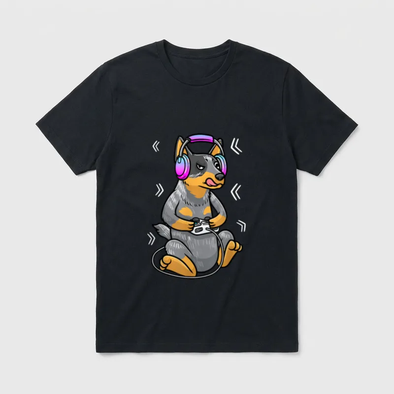 Australian Cattle Dog Hund Gamer T-Shirt – Klassisches T-Shirt in Schwarz