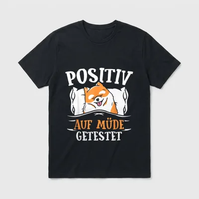 Positiv Auf Müde Getestet Dog T-Shirt – Klassisches T-Shirt in Schwarz