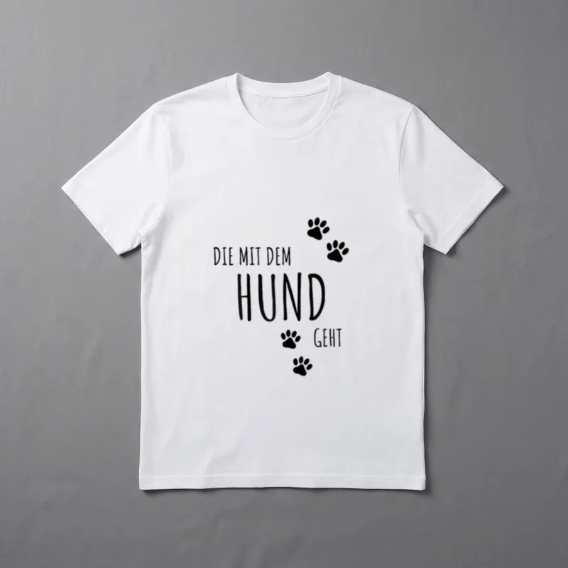 DIE MIT DEM HUND T-Shirt 1306 – Klassisches T-Shirt in Schwarz