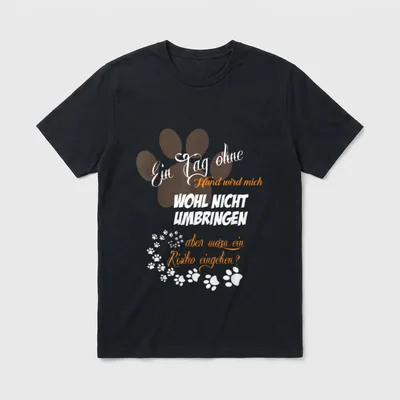 Hunde Hundemotiv Hundepfote Dog Mom T-Shirt – Klassisches T-Shirt in Schwarz