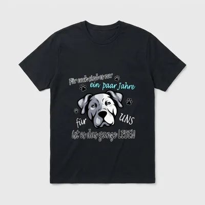 Hunde Tierliebhaber Hundeleben Vierbeiner T-Shirt – Klassisches T-Shirt in Schwarz