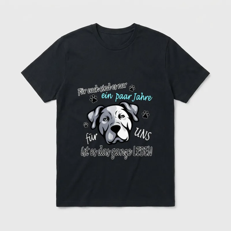 Hunde Tierliebhaber Hundeleben Vierbeiner T-Shirt – Klassisches T-Shirt in Schwarz
