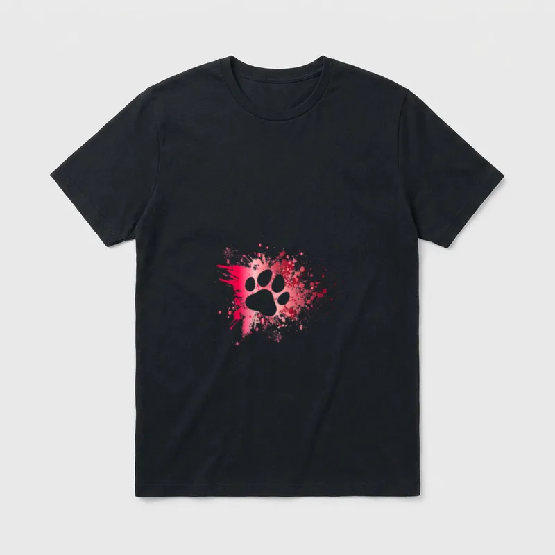 Hundepfoten-Motiv für Hundeliebhaber T-Shirt – Klassisches T-Shirt in Schwarz
