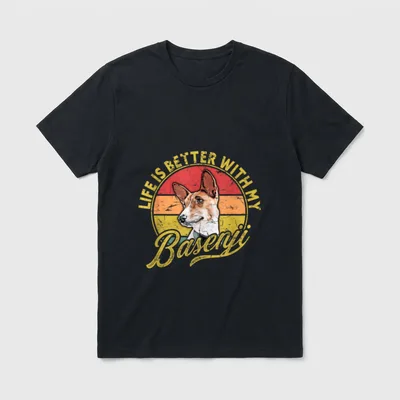 Schöner Basenji Hund T-Shirt – Klassisches T-Shirt in Schwarz