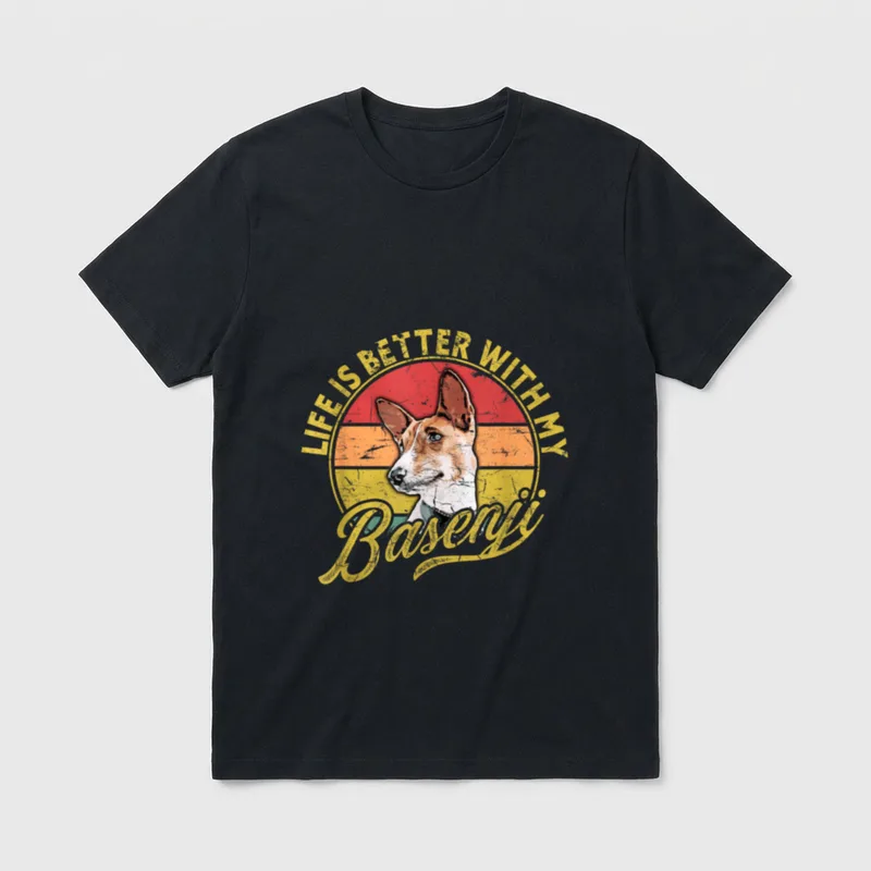 Schöner Basenji Hund T-Shirt – Klassisches T-Shirt in Schwarz