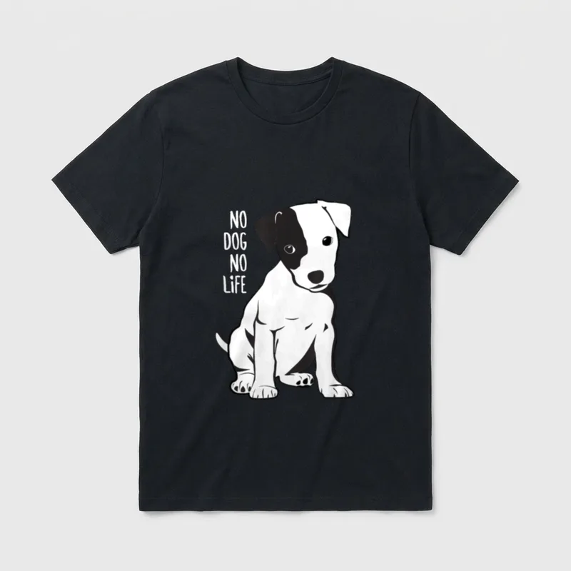 Jack Russell Terrier No T-Shirt – Klassisches T-Shirt in Schwarz