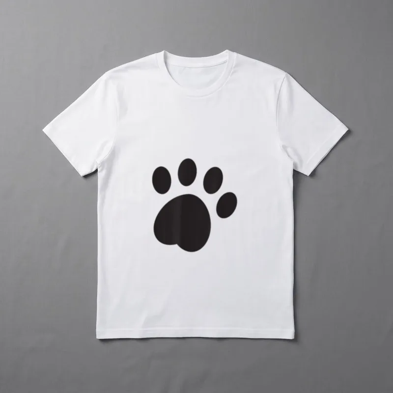Pfoten Abdruck für Hundebesitzer T-Shirt – Klassisches T-Shirt in Schwarz