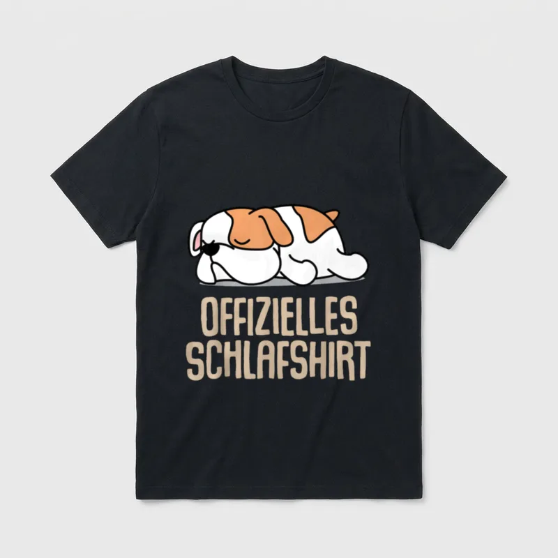 Offizielles Schlafshirt Pyjama Hund T-Shirt 1354 – Klassisches T-Shirt in Schwarz