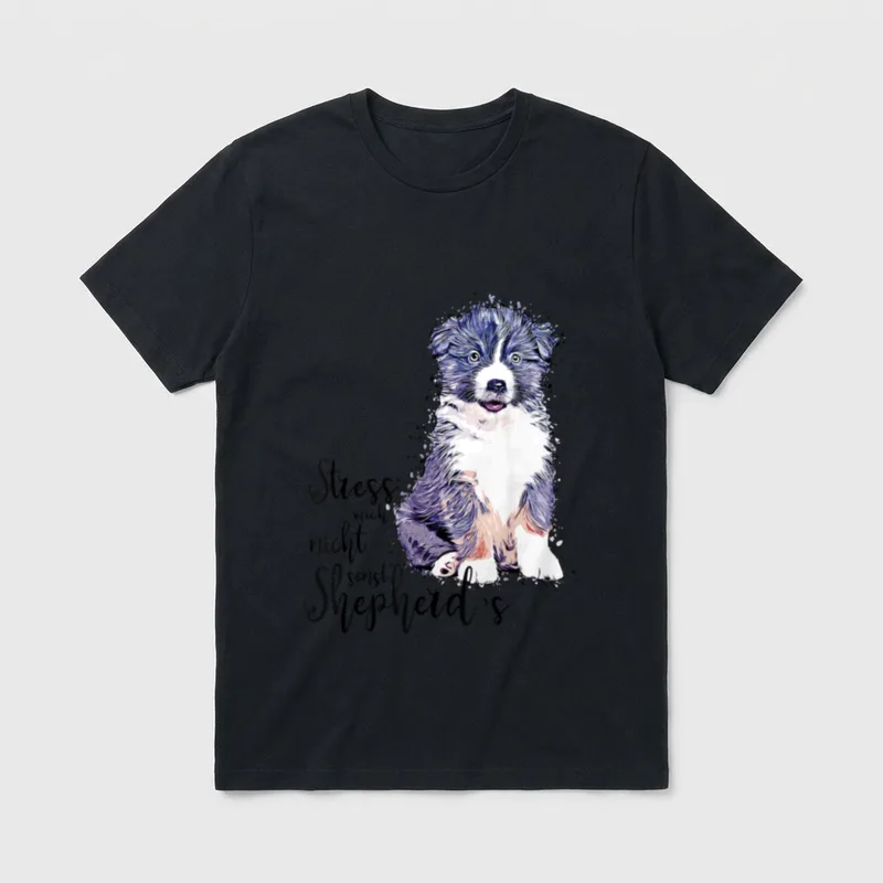 Lustiger Spruch Stress mich T-Shirt – Klassisches T-Shirt in Schwarz