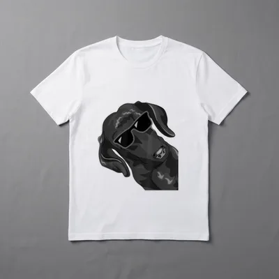DACKEL MIT SONNENBRILLE BEST T-Shirt – Klassisches T-Shirt in Schwarz