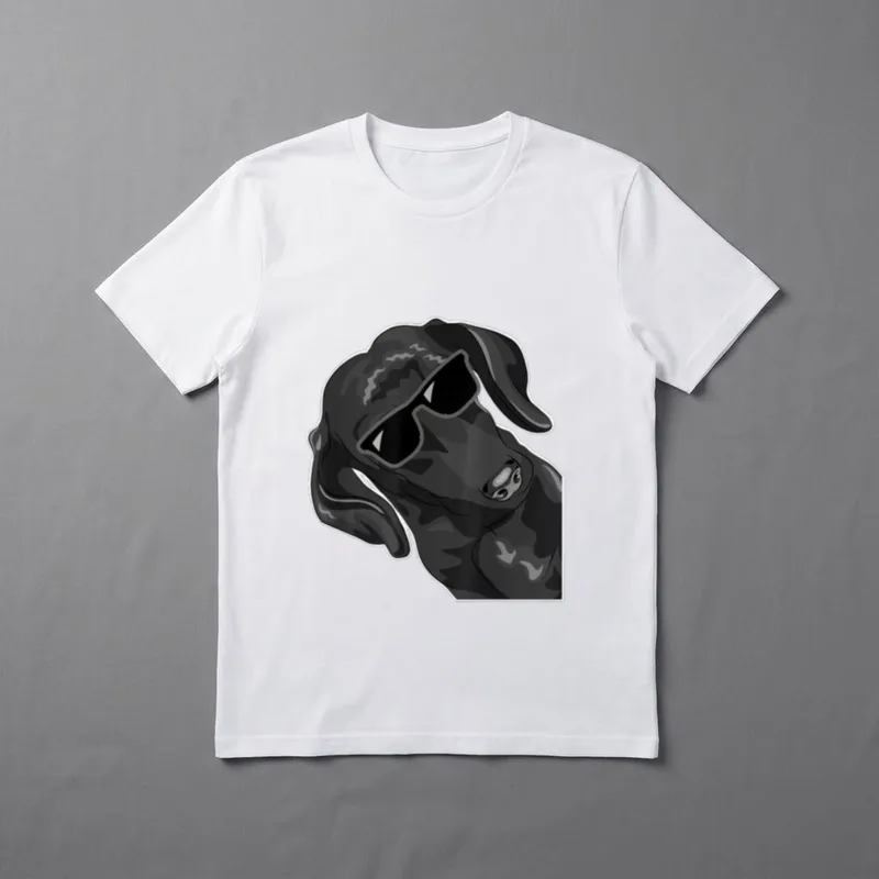 DACKEL MIT SONNENBRILLE BEST T-Shirt – Klassisches T-Shirt in Schwarz