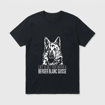 Berger Blanc Suisse life T-Shirt – Klassisches T-Shirt in Schwarz