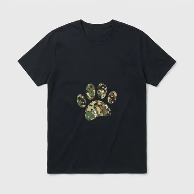 Pfotenabdruck Hund Hundepfote Frauchen T-Shirt – Klassisches T-Shirt in Schwarz