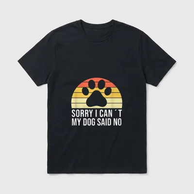 Mein Hund sagt Nein T-Shirt – Klassisches T-Shirt in Schwarz