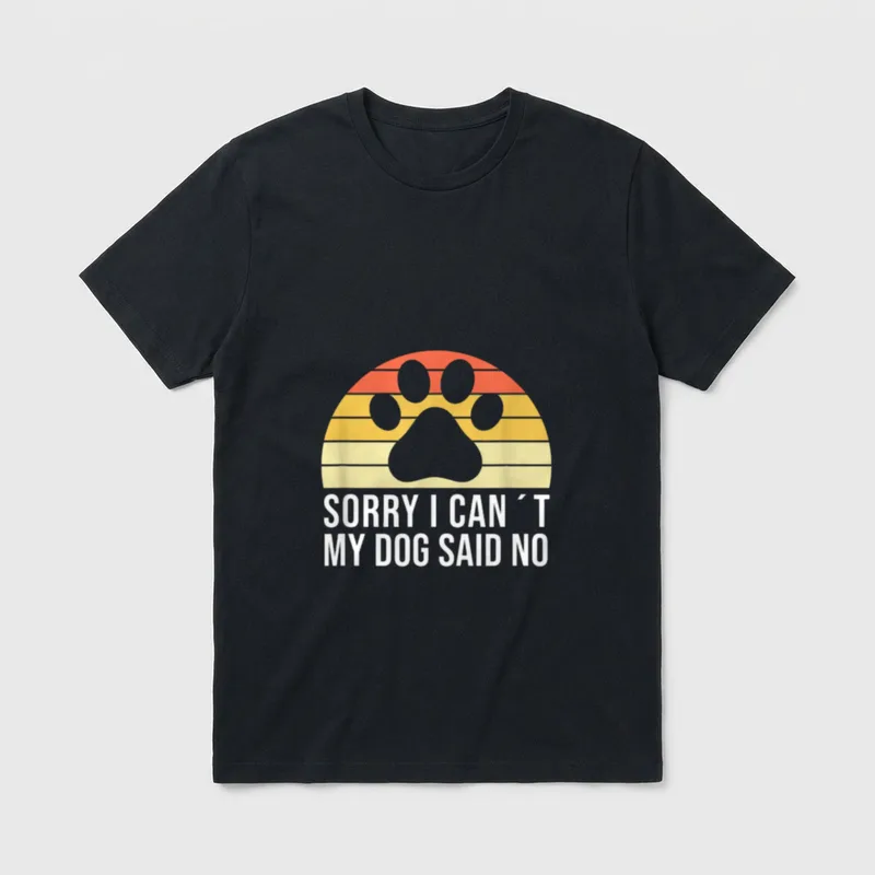 Mein Hund sagt Nein T-Shirt – Klassisches T-Shirt in Schwarz