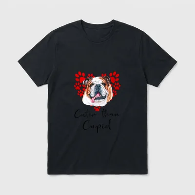 Englische Bullgogge Cuter Than T-Shirt – Klassisches T-Shirt in Schwarz