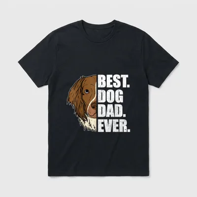 Best Dog Dad Ever Lustiges Münsterländer T-Shirt – Klassisches T-Shirt in Schwarz
