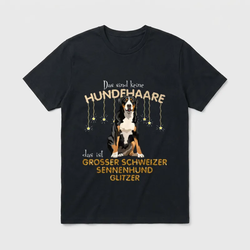 Das sind keine Hundehaare T-Shirt 1375 – Klassisches T-Shirt in Schwarz