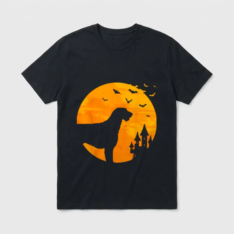 Irischer Wolfshund Scary Halloween T-Shirt – Klassisches T-Shirt in Schwarz